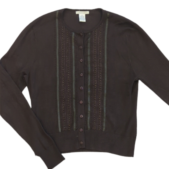 Maurices Sweaters - Maurices Vintage Button Beaded Cardigan Sweater Brown Size Medium